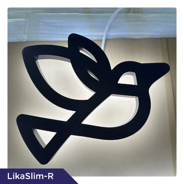 🕊✨ This stunning back-lit bird logo features a perfect halo effect with no hot spots—just smooth, even illumination!🕊✨
